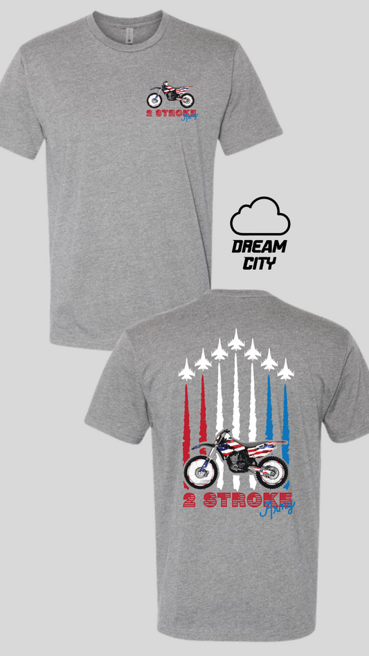CR Fighter Jet 2 Stroke Army Tee