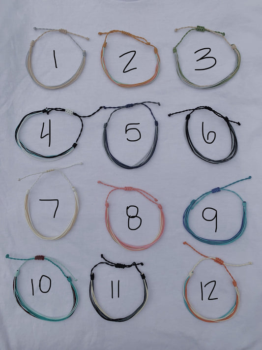 Adjustable Wax String Bracelets