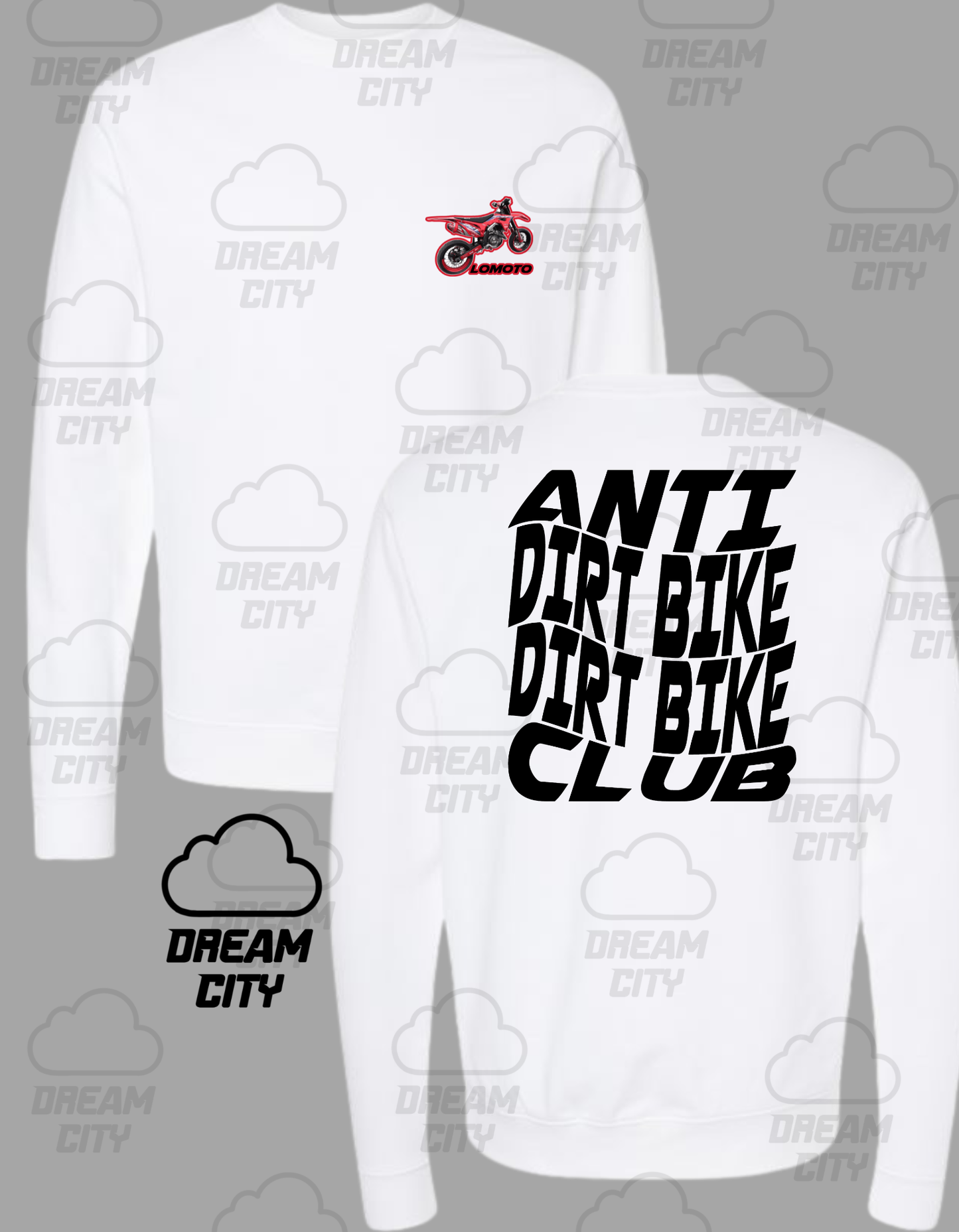 LoMoto Anti Dirt Bike Dirt Bike Club Crewneck