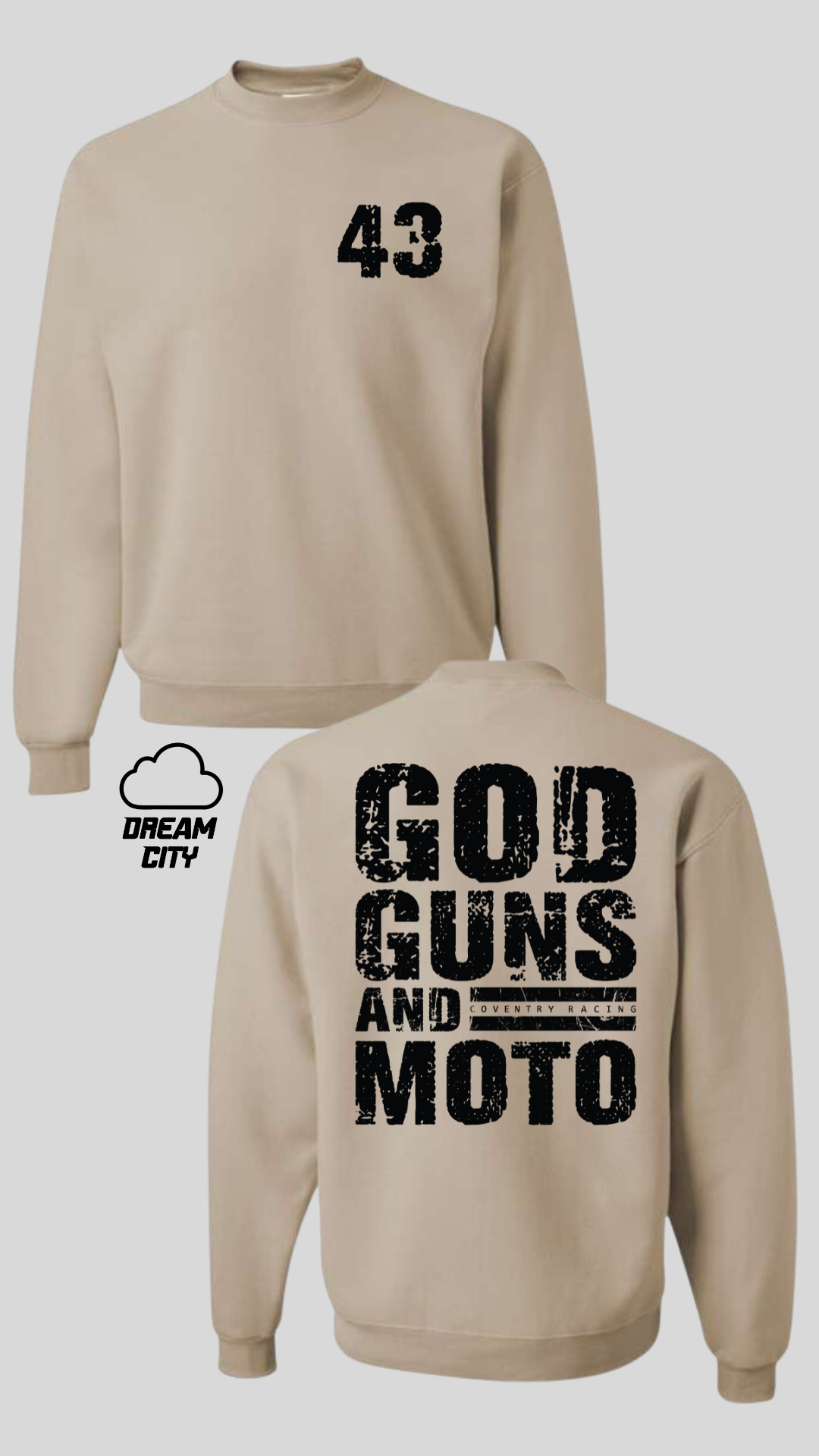 CR God, Guns, and Moto Crewneck