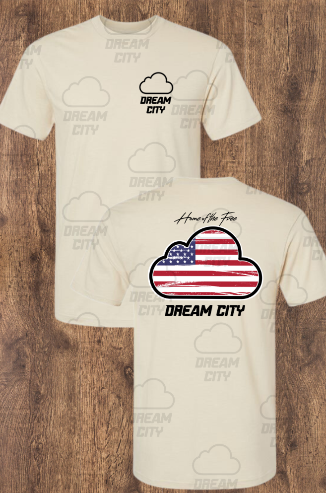 American Flag Cloud Tee