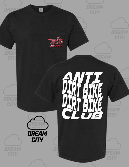 LoMoto Anti Dirt Bike Dirt Bike Club Pocket Tee