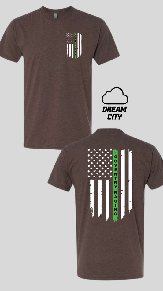 CR Green Stripped Flag Tee