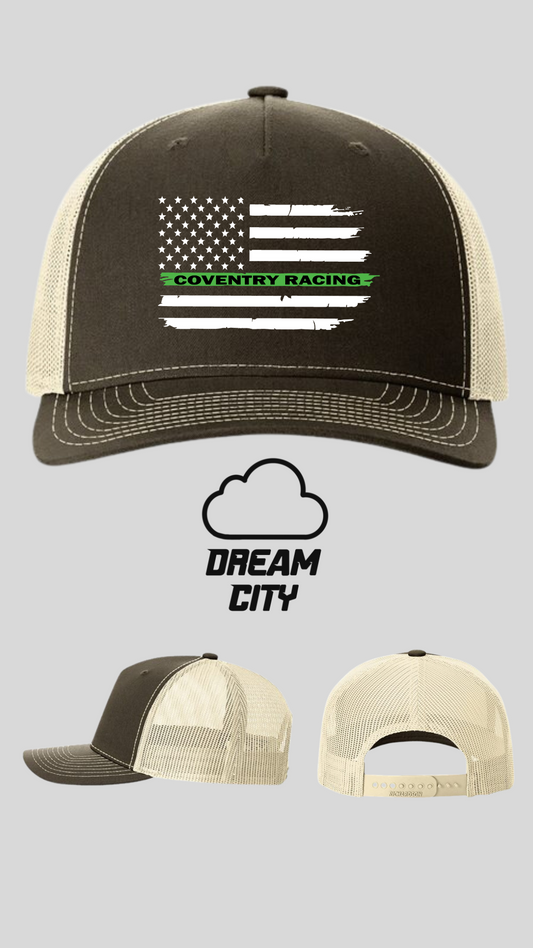 CR Green Stripped Flag Snapback Hat