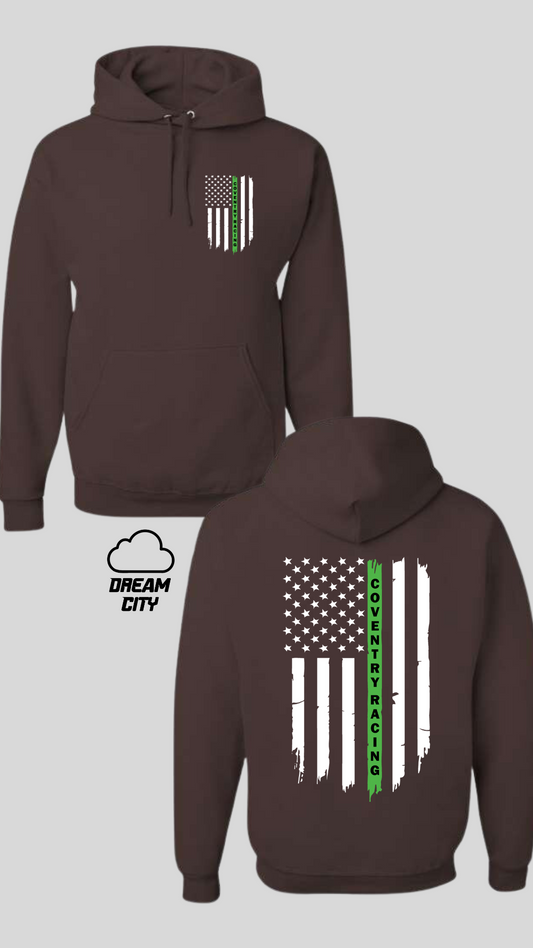 CR Green Stripped Flag Hoodie