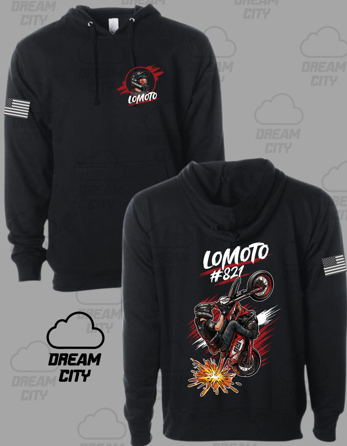 LoMoto Wheelie Hoodie