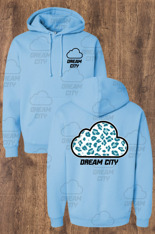 Blue Cheetah Cloud Hoodie