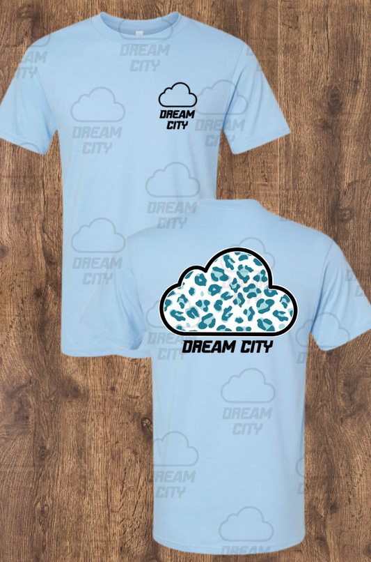 Blue Cheetah Cloud Tee