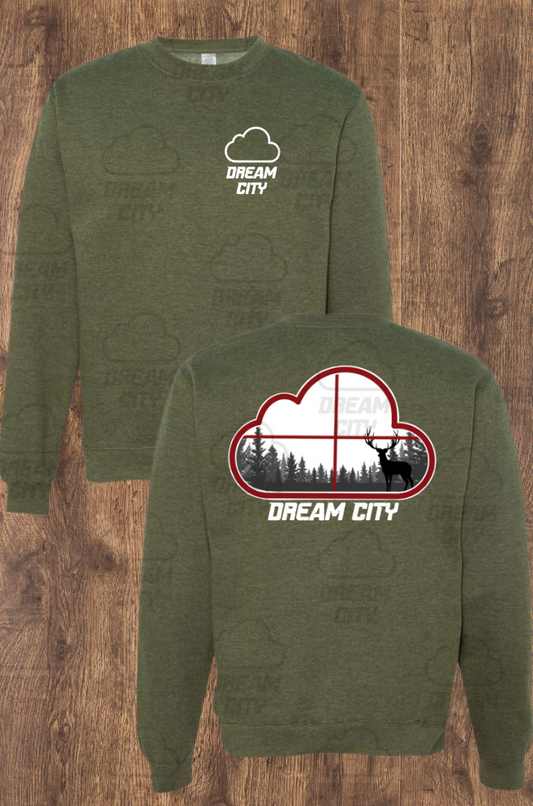 Deer Hunting Cloud Crewneck