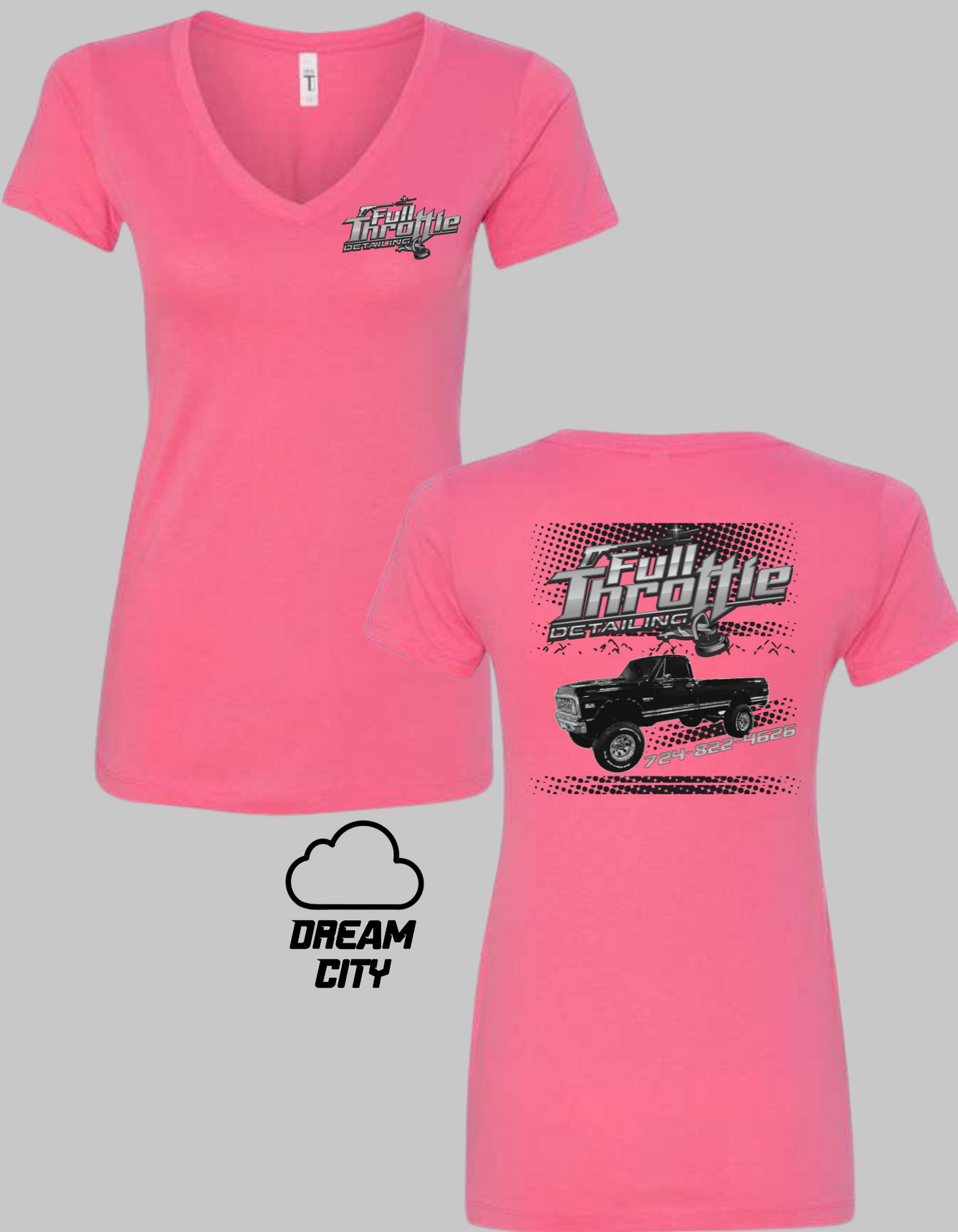 Full Throttle Classic Truck V-Neck Tee