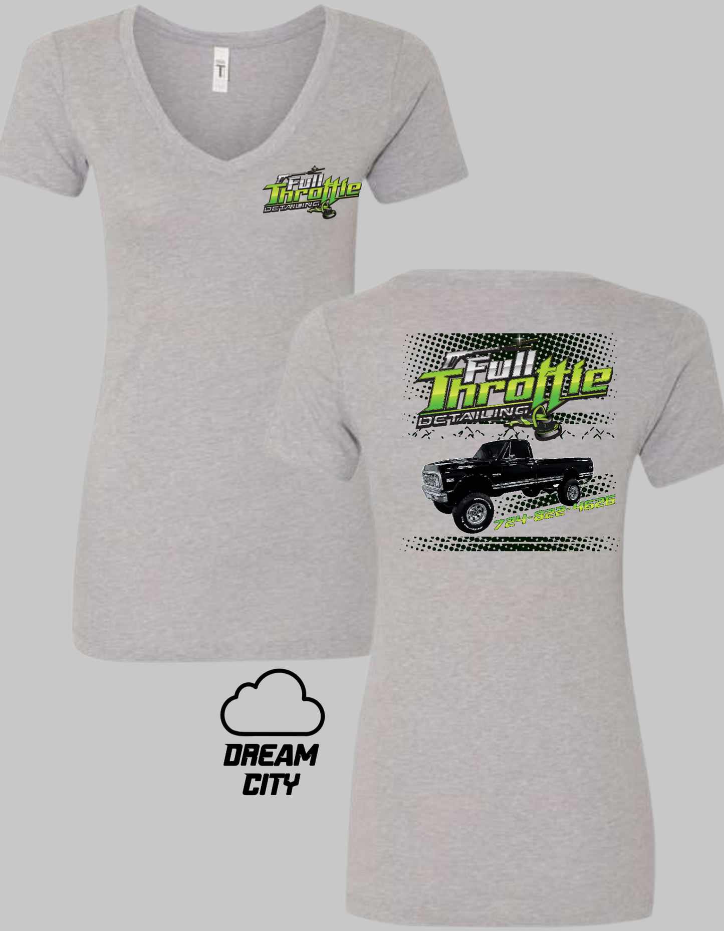 Full Throttle Classic Truck V-Neck Tee