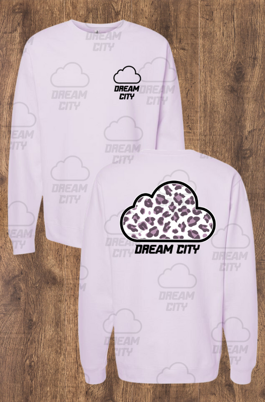 Lavender Cheetah Cloud Crewneck