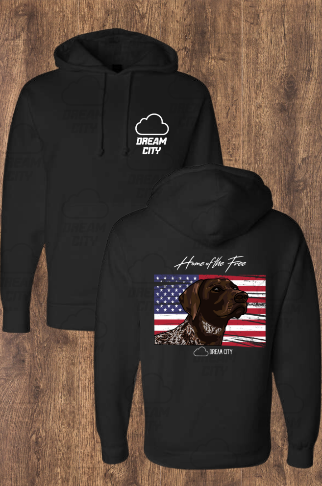 "Smokey" GSP American Flag Hoodie (Old Logo)